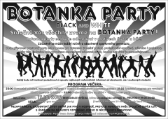 Leták A3 Botanka party Black&White