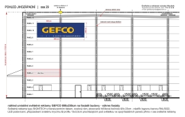 Světelka GEFCO - Signtech LED 02 - VIZUALIZACE - výkres fasády