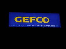 Světelka GEFCO - Signtech LED 16 - kompletní světelná reklama - detail noc